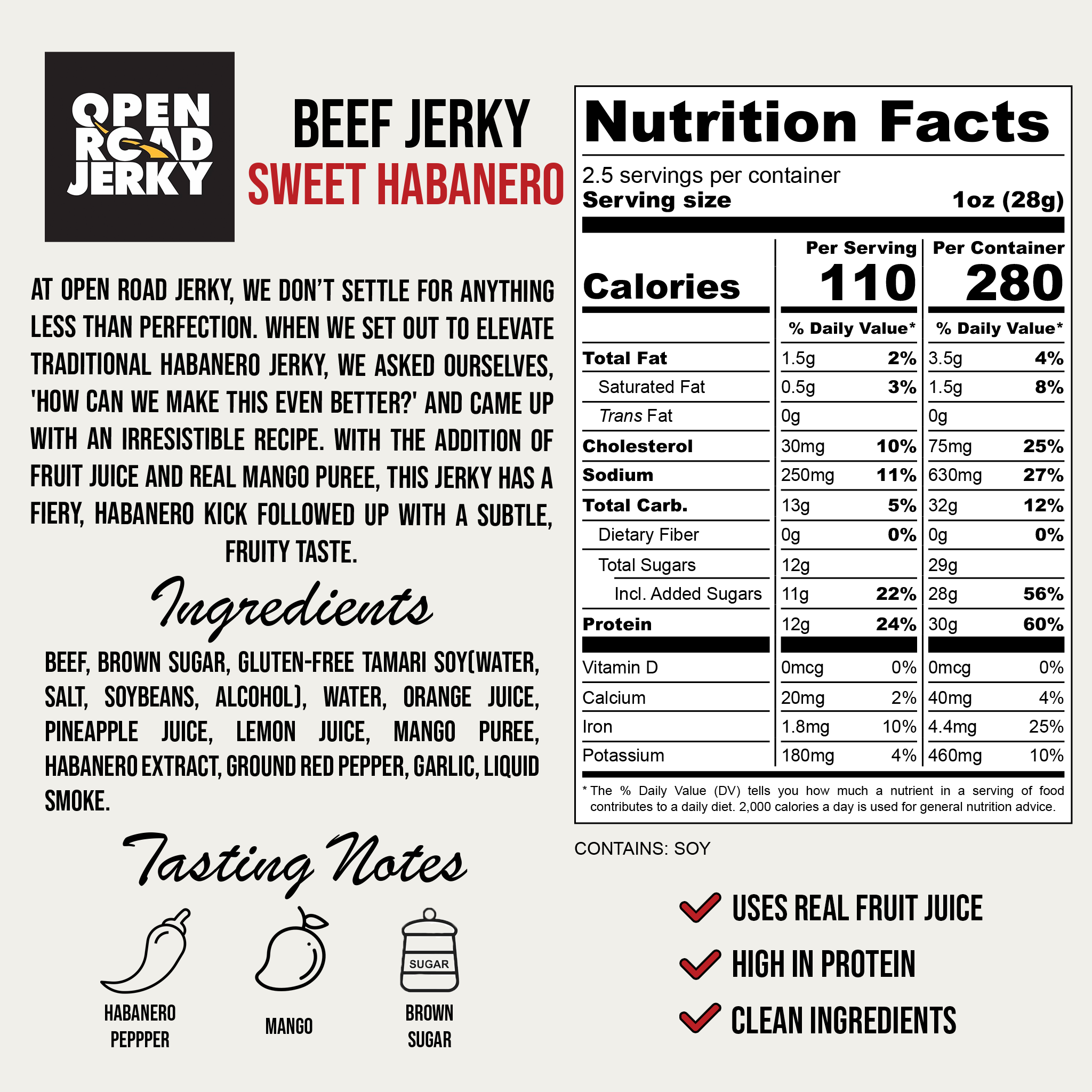 Sweet Habanero Beef Jerky